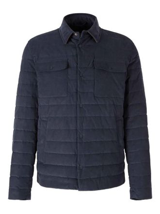 JHM Herno ネイビー ジャケット　40 ヘルノ HERNO CAPE NOHOOD ZIP DJKT PI001933D-12017Z ダウン