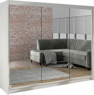 Mirjan24 Mobilier1 - Armario Closico 160, Blanco, 215x200x58cm, Puertas De Armario: Correderas, N&uacute;mero De Estantes: 0