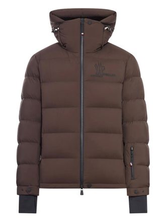 Moncler hooded ski jacket - Brown