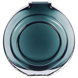Beliani Beliani - Florero De Vidrio Verde Turquesa Transparente 15 Cm Sobremesa Moderno Kapeli