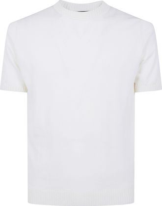 FILIPPO DE LAURENTIIS Short Sleeves Round Neck Sweater