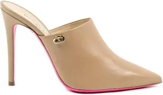 Dee Ocleppo Heeled Mules, female, Brown, Size: 8 US Luxurious Camel Leather High Heel Sandals