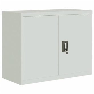 Berkfield Home File Cabinet Light Grey 90x40x70 cm Steel | Size: 90 x 40 x 70 cm