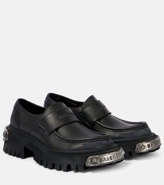 Balenciaga Tractor leather loafers