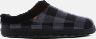 Lamofootwear Mens Julian Clog Ii Slipper In Charcoal Plaid