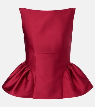 Roland Mouret Peplum taffeta top