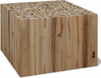 vidaXL Tavolino Da Salotto In Legno Di Teak Autentico 50x50x35 Cm - Vidaxl