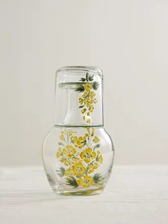 Cabana Bottiglia In Vetro Dipinto - Neutri