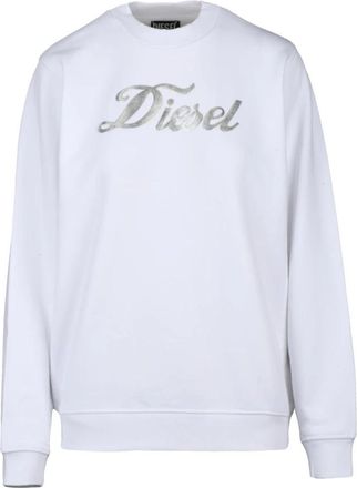Diesel Felpa - Dames - Sweatshirts - Wit - L - Katoen - Hoodies & sweatvesten