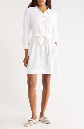 L'agence Kippa Long Sleeve Shirtdress in White at Nordstrom Rack, Size Xx-Small