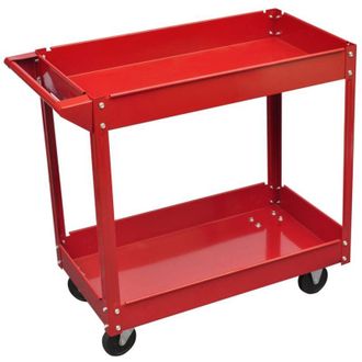 vidaXL Carrito De Herramientas De Taller Rojo 100 Kg Vidaxl