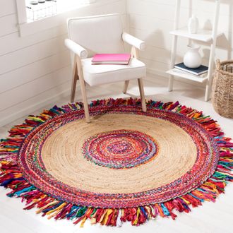 Safavieh Cape Cod Hand Made Area Rug, Multi / Natural Bohemian Style Non-Shedding