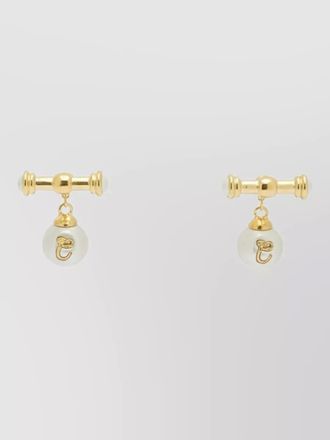 Chlo&eacute; heirloom inspired drop earrings pearl accents