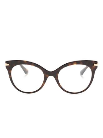 Dolce & Gabbana Eyewear tortoiseshell-effect cat-eye glasses - Brown
