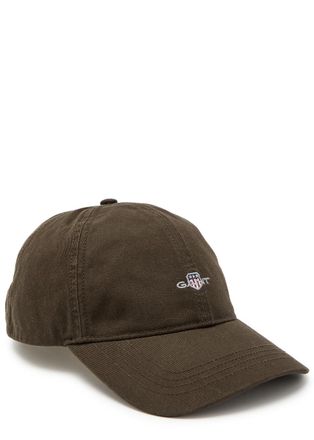 GANT Shield Logo-embroidered Cotton-twill cap - Brown - One Size