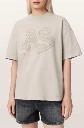 AllSaints Insignia Etta T-Shirt in Sea Green at Nordstrom, Size X-Small