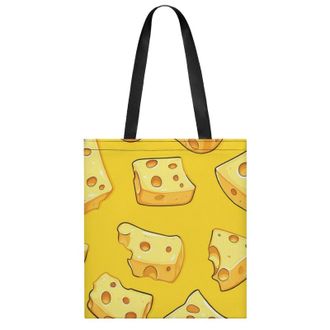 Generic Cheese Slices Pattern Womens Tote Casual Shopping Bag Lightweight Shoulder Bags Hobos Handbag for Work Travel Daily 35x40cm