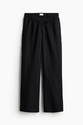 H&M MAMA Before & After Hose aus Leinenmix - Schwarz