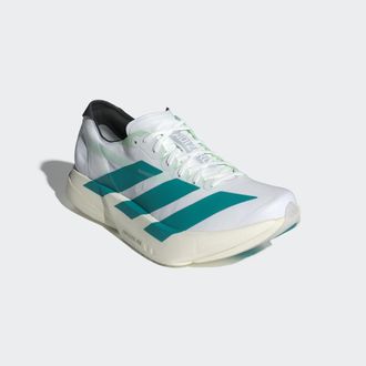 adidas adidas Performance Mens Adizero Adios Pro 4 Shoes - White/Green - Size UK 6