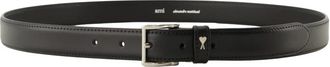 Ami Zwarte Leren Riem Herfst-Winter 2025 - unisex - Riemen - Zwart - 95 CM - Accessoires