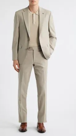 Jack Victor Esprit Solid Stretch Suit in Tan at Nordstrom Rack, Size 36 Regular