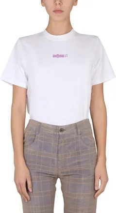 McQ by Alexander McQueen Logo-Print Cotton T-Shirt - White