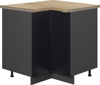 Vicco Armario De Esquina Fame-line, Rayas Negras, 80.5 Cm, Et Roble