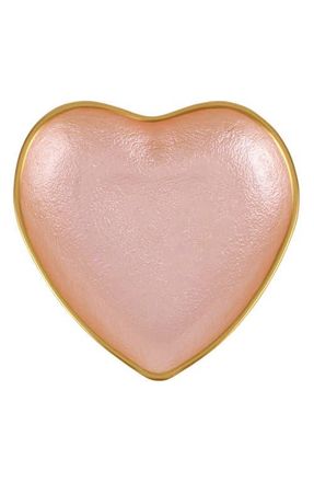 Vietri Baroque Glass Pink Heart Cocktail Plate at Nordstrom