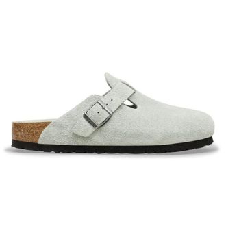 Birkenstock Boston BS Suede Leather Narrow Fit - Dames - Slip ons - Groen - 36 EU - Leer - Schoenen