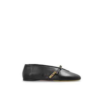 Moschino Ballerinas, female, Black, Size: 7 1/2 US Satin Ballet Flats