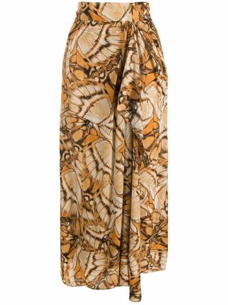 Alberta Ferretti Rok met print - Beige