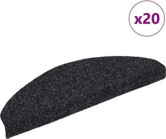 vidaXL Tappetini Autoadesivi per Scale 20 pz Neri 65x21x4 cm - Vidaxl