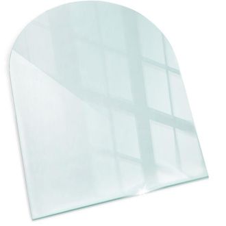 Tulup Piastra per Camino di Vetro Temperato 80x70 cm Protezione dal Calore Resistente a Scintille e Graffi Elegante Trasparente Duraturo