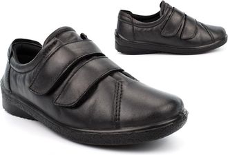 Generic Ladies Real Leather Shoes Womens Lightweight Shoes Size 3 Touch Fastening Shoe Size 5 Ladies Comfort Shoe Comfort Touch Fastening Leather Upper Lightw