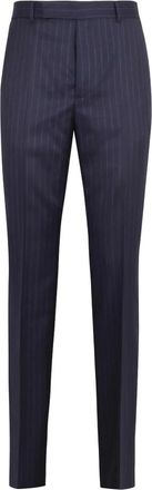 Givenchy Broeken, Heren, Blauw, L, Pinstripe Tailored Dress Pants