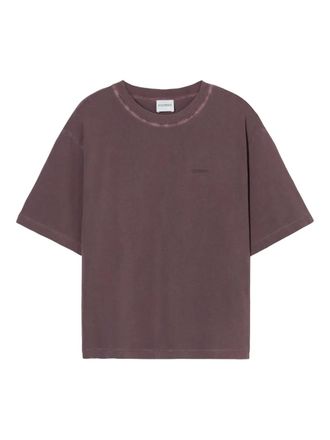 Closed T-shirt van biologisch katoen - Paars