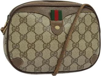 Gucci Pre-owned Leather gucci-bags - Dames - Vintage Schoudertas - Beige - ONE Size - Vintage