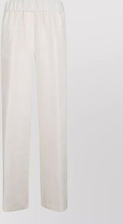 PESERICO womens linen straight leg trousers resca
