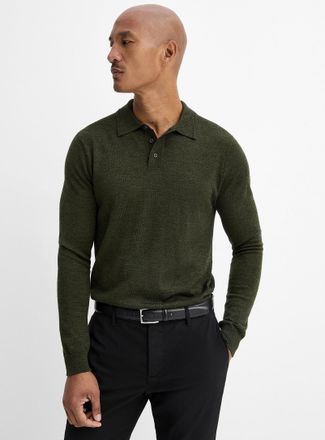 Le 31 Mens Responsible merino wool Polo Shirt