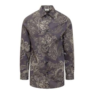 Etro Etro, Casual Shirts, male, Multicolor, Size: S Paisley-print Cotton Shirt