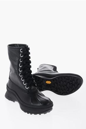 Jil Sander Anfibi In Pelle Con Suola Vibram taglia 35