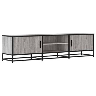 Berkfield Home TV Cabinet Grey Sonoma 160x35x41 cm Engineered Wood & Metal | Size: 160 x 35 x 41 cm