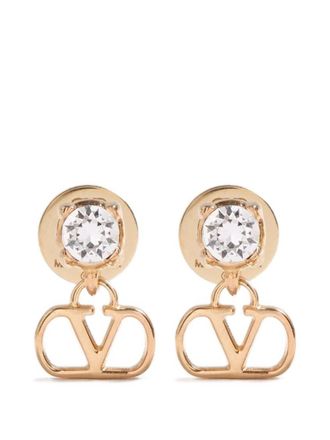 Valentino Garavani Golden VLogo Signature Drop Earrings