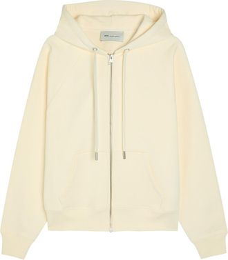 Ami Ami Paris Hooded Cotton Sweatshirt - Cream - XL