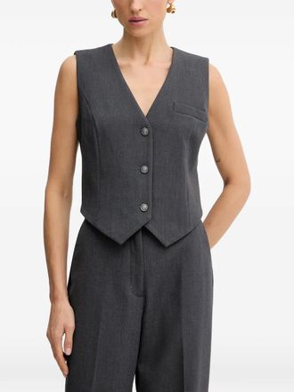 Guess Co Joandra buttoned blazer vest - women - Polyester/Viscose/Cotton/Elastane - M - Grey