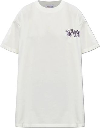The Attico Il Primo Bagno T-Shirt - Dames - T-shirts - Wit - 2XS - Katoen - Tops