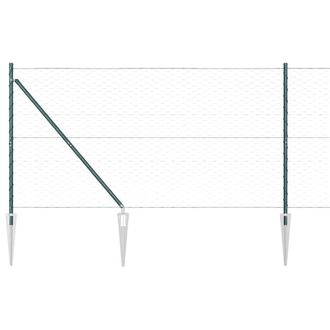 Berkfield Home Hexagon Fence Green 1.2x50 m Steel