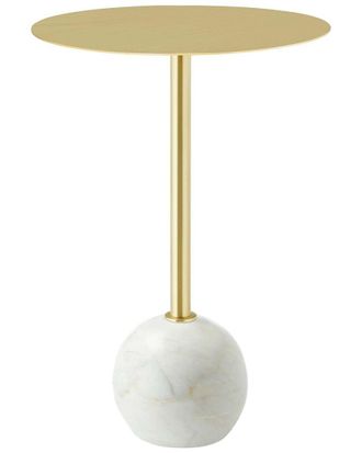 ModWay Aliza Round White Marble Side Table