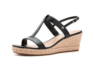 Tommy Hilfiger Guilieo Womens Wedge Shoes Black : 9.5 M, Faux Leather