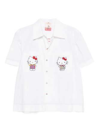 Péro pocket embroidered shirt - Bianco